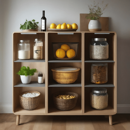 Organized small pantry, maximizing storage capacity
