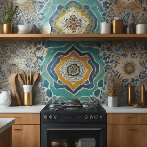 A Moroccan-inspired tile pattern for a Mediterranean kitchen backsplash